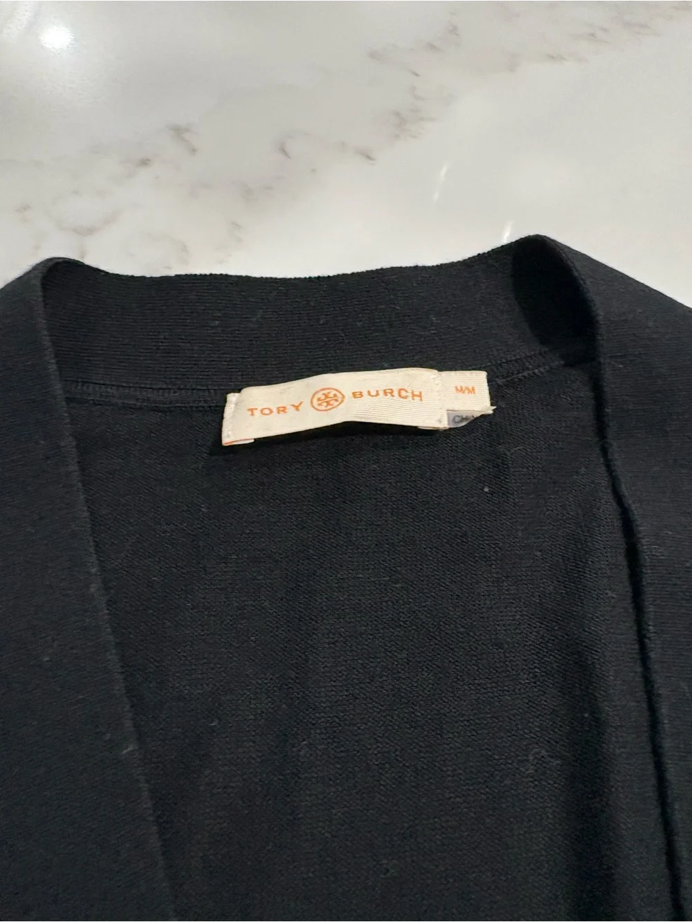 Tory Burch Black V-Neck Button-Front Cardigan Simone